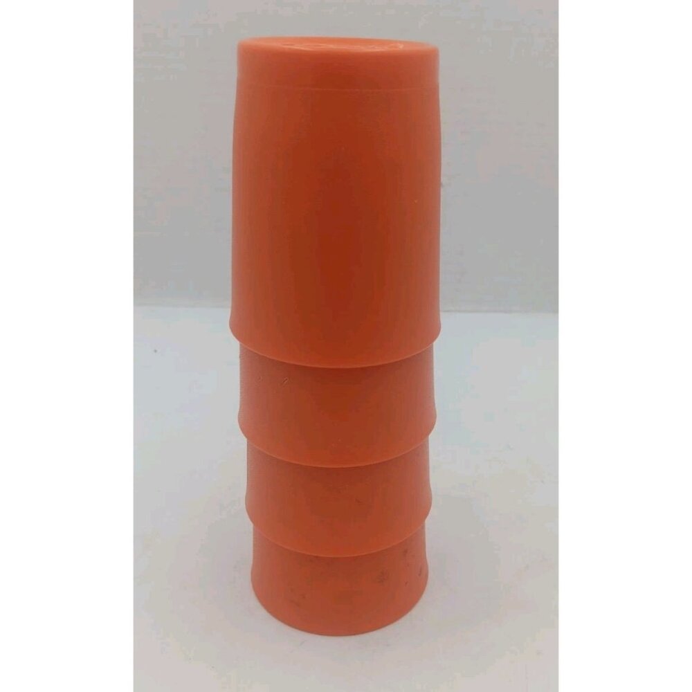 Vintage Bundle Of 4 Tupperware 1251 Cups Orange Made In The USA